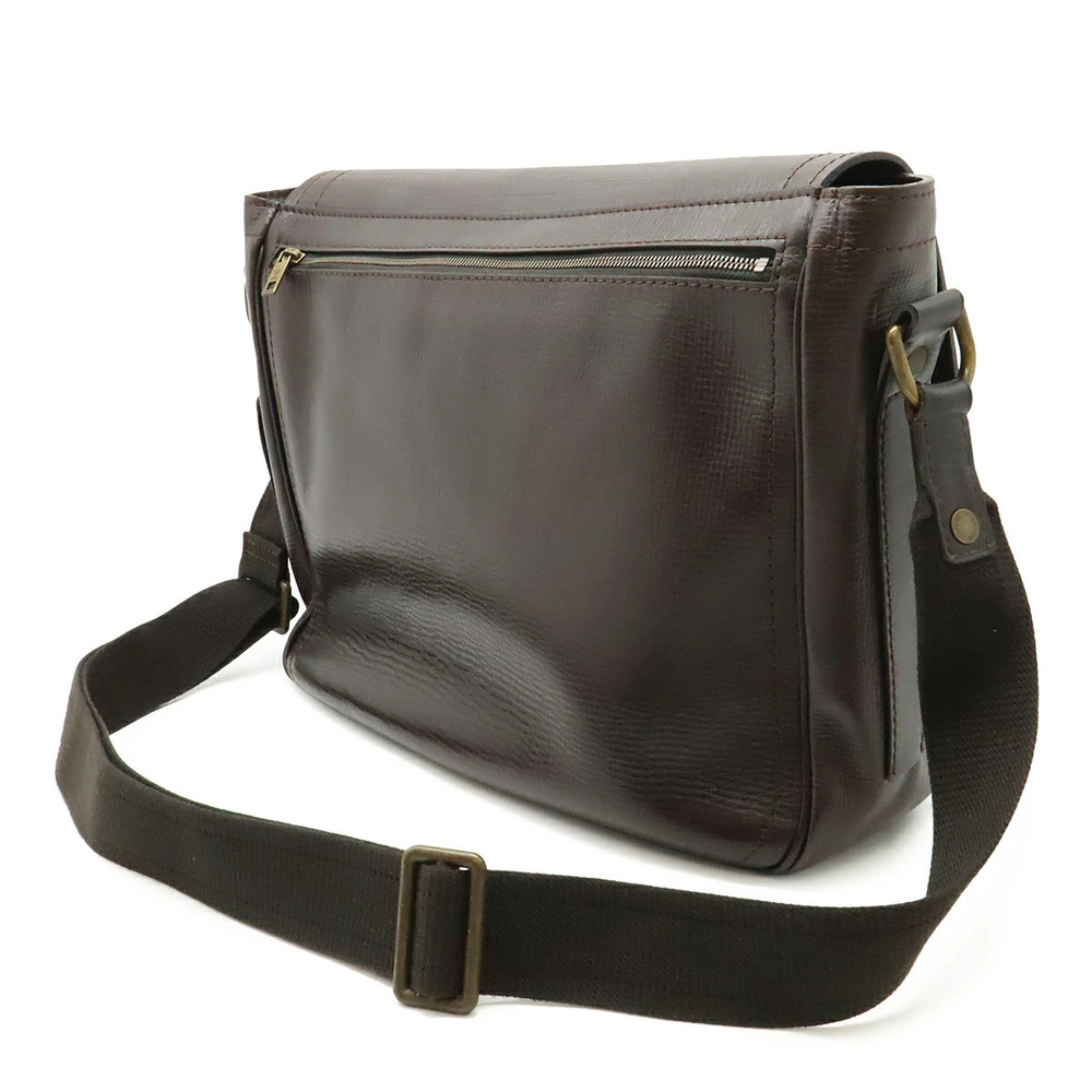 Louis Vuitton Utah Leather Brown Bag Cafe Messenger Shoulder Brown